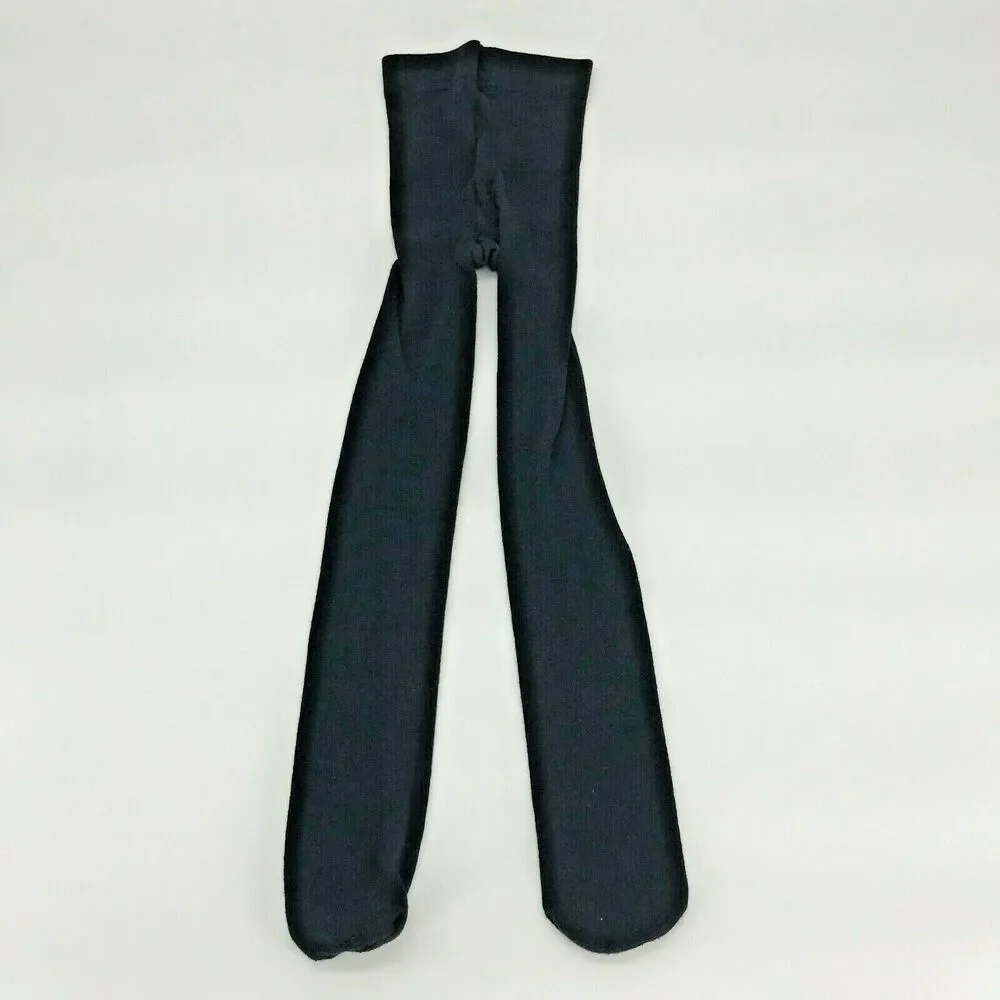 Girl’s Solid Black Full Length Tights Youth Kid’s Size 4-6X